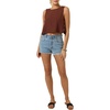 image:imageONEILL Womens Sanders Tank  Lightweight LinenBlend Woven Top Wrapover BackCoconut Brown