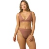 image:imageONEILL Womens Shorebreak Rib Cancun Bralette Top  Recycled Fabric Adjustable StrapsCarob Brown