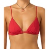 image:imageONEILL Womens Shorebreak Rib Tanning Triangle Top  Adjustable Straps Recycled Stretch FabricLifeguard Red