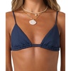 image:imageONEILL Womens Shorebreak Rib Tanning Triangle Top  Adjustable Straps Recycled Stretch FabricNavy