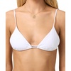 image:imageONEILL Womens Shorebreak Rib Tanning Triangle Top  Adjustable Straps Recycled Stretch FabricWhite