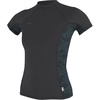 image:imageONEILL Womens Womens Hyperfreak Short Sleeve RashguardTempsteelShislandsky