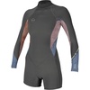 image:imageONeill Womens Bahia 21mm Back Zip Long Sleeve Spring WetsuitGraphiteDesert BloomDrift Blue