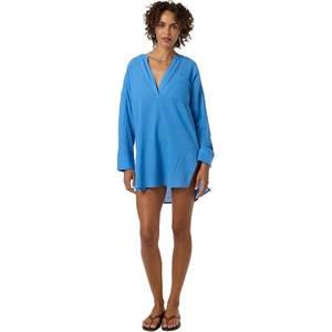 image:imageONEILL Belizin Womens Long Sleeve Cover Up  Blue  Lightweight long sleeve coverup with a relaxed oversized fit
