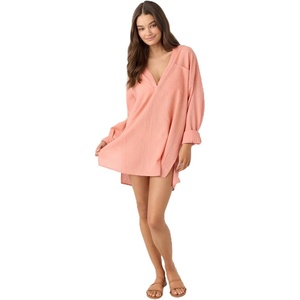 image:imageONEILL Womens Belizin Swimsuit Coverup  Short Beach Cover Up Dress with VNecklineCanyon Clay