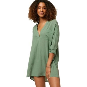 image:imageONEILL Womens Belizin Swimsuit Coverup  Short Beach Cover Up Dress with VNecklineMoss  Belizin