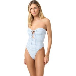 image:imageONEILL Womens Poolside OnePiece  MultiWay Design Removable StrapsCatamaran Plaid