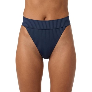 image:imageONEILL Womens Shorebreak Rib Santa Barbara High Rise Cheeky Bottoms  HighRise Waist Recycled FabricNavy
