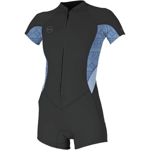 image:imageONEILL Womens Womens Bahia 21mm Full Zip Short Sleeve Spring WetsuitTempsteelSurfabChamblu