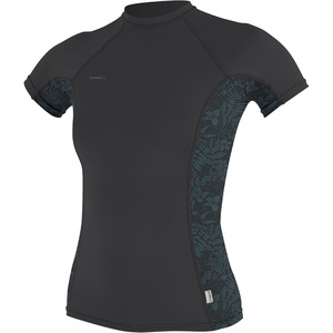 image:imageONEILL Womens Womens Hyperfreak Short Sleeve RashguardTempsteelShislandsky