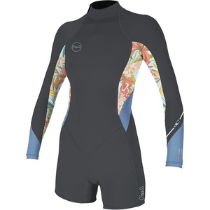 image:imageONeill Womens Bahia 21mm Back Zip Long Sleeve Spring WetsuitGraphiteDahliaInfinity