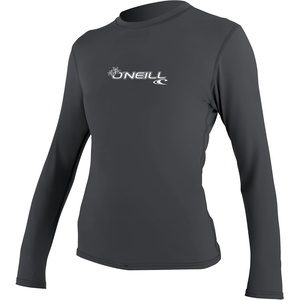 image:imageONeill Womens Basic Skins Long Sleeve Sun Shirt UPF 50 Sun and Rash Protection for Surfing and All Outdoor ActivitiesGraphite