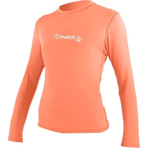 image:imageONeill Womens Basic Skins Long Sleeve Sun Shirt UPF 50 Sun and Rash Protection for Surfing and All Outdoor ActivitiesLight Grapefruit