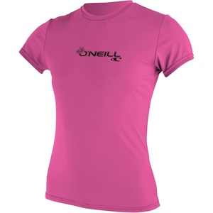 image:imageONeill Womens Basic Skins Short Sleeve Sun Shirt UPF 50 Sun and Rash Protection for Surfing and All Outdoor ActivitiesFox Pink