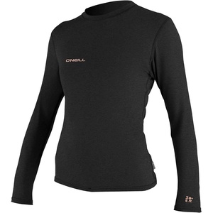 image:imageONeill Womens Hybrid Long Sleeve Sun Shirt UPF 50 Sun Protection Rash Prevention for Surfing and All Water ActivitiesBlack