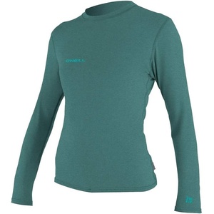 image:imageONeill Womens Hybrid Long Sleeve Sun Shirt UPF 50 Sun Protection Rash Prevention for Surfing and All Water ActivitiesTurquoise
