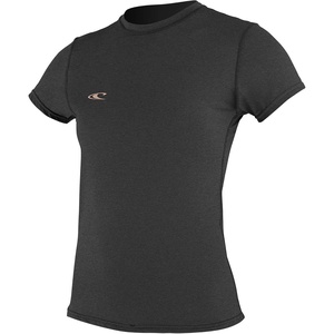 image:imageONeill Womens Hybrid Short Sleeve Sun Shirt UPF 50 Sun Protection Rash Prevention for Surfing and All Water ActivitiesBlack