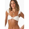 image:imageONEILL Womens Paradise Bandeau Top  Removable Ruffle Straps Knot FrontDarling Daisy