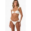 image:imageONEILL Womens Paradise Bandeau Top  Removable Ruffle Straps Knot FrontDarling Daisy
