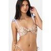 image:imageONEILL Womens Paradise Bandeau Top  Removable Ruffle Straps Knot FrontIzabelle Floral
