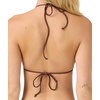 image:imageONEILL Womens Saltwater Solids Venice Triangle Top  Adjustable Halter Straps Removable CupsChocolate