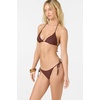 image:imageONEILL Womens Saltwater Solids Venice Triangle Top  Adjustable Halter Straps Removable CupsChocolate