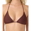 image:imageONEILL Womens Saltwater Solids Venice Triangle Top  Adjustable Halter Straps Removable CupsChocolate