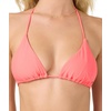 image:imageONEILL Womens Saltwater Solids Venice Triangle Top  Adjustable Halter Straps Removable CupsFiery Coral