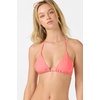 image:imageONEILL Womens Saltwater Solids Venice Triangle Top  Adjustable Halter Straps Removable CupsFiery Coral