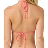 image:imageONEILL Womens Saltwater Solids Venice Triangle Top  Adjustable Halter Straps Removable CupsFiery Coral