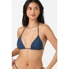 image:imageONEILL Womens Saltwater Solids Venice Triangle Top  Adjustable Halter Straps Removable CupsNavy