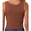 image:imageONEILL Womens Scoop Neck Tank  Ribbed Cotton Graphic Sleeveless TopCoconut Brown