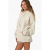 image:imageONEILL Womens Tropic Melt Oversized Hoodie  Cotton Blend Fleece Embroidered DetailsLight Khaki