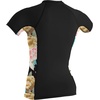 image:imageONeill Wetsuits Womens Womens Side Print Short Sleeve Rash GuardBlackMikah Floral