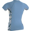 image:imageONeill Wetsuits Womens Womens Side Print Short Sleeve Rash GuardFaded DenimPalmento Tropical