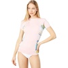 image:imageONeill Wetsuits Womens Womens Side Print Short Sleeve Rash GuardPeonyBaja Stripe