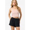 image:imageONeill Womens Sanders Beach Shorts  PullOn Elastic Waist Lightweight LinenBlendBlack