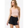 image:imageONeill Womens Sanders Beach Shorts  PullOn Elastic Waist Lightweight LinenBlendBlack