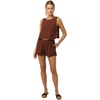 image:imageONeill Womens Sanders Beach Shorts  PullOn Elastic Waist Lightweight LinenBlendCbr