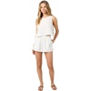 image:imageONeill Womens Sanders Beach Shorts  PullOn Elastic Waist Lightweight LinenBlendWhite
