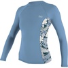 image:imageONEILL Mens Womens Side Print Long Sleeve Rash GuardFaded DenimPalmento Tropical