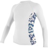 image:imageONEILL Mens Womens Side Print Long Sleeve Rash GuardWhiteCrisflor