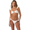 image:imageONEILL Womens Paradise Bandeau Top  Removable Ruffle Straps Knot FrontDarling Daisy