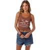 image:imageONEILL Womens Scoop Neck Tank  Ribbed Cotton Graphic Sleeveless TopCoconut Brown