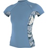 image:imageONeill Wetsuits Womens Womens Side Print Short Sleeve Rash GuardFaded DenimPalmento Tropical