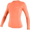 image:imageONeill Womens Basic Skins2 Long Sleeve Rashguard UPF 50 Sun and Rash Protection for Surfing and All Outdoor ActivitiesLight Grapefruit