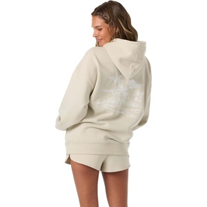 image:imageONEILL Womens Tropic Melt Oversized Hoodie  Cotton Blend Fleece Embroidered DetailsLight Khaki
