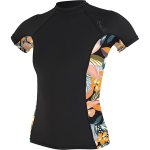 image:imageONeill Wetsuits Womens Womens Side Print Short Sleeve Rash GuardBlackDemiflor