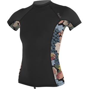 image:imageONeill Wetsuits Womens Womens Side Print Short Sleeve Rash GuardBlackTwiggy