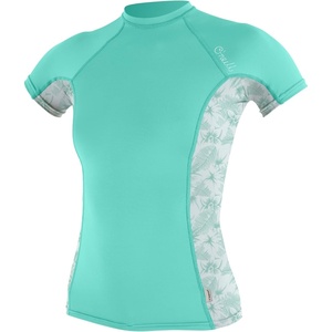 image:imageONeill Wetsuits Womens Womens Side Print Short Sleeve Rash GuardOpalMirtrop